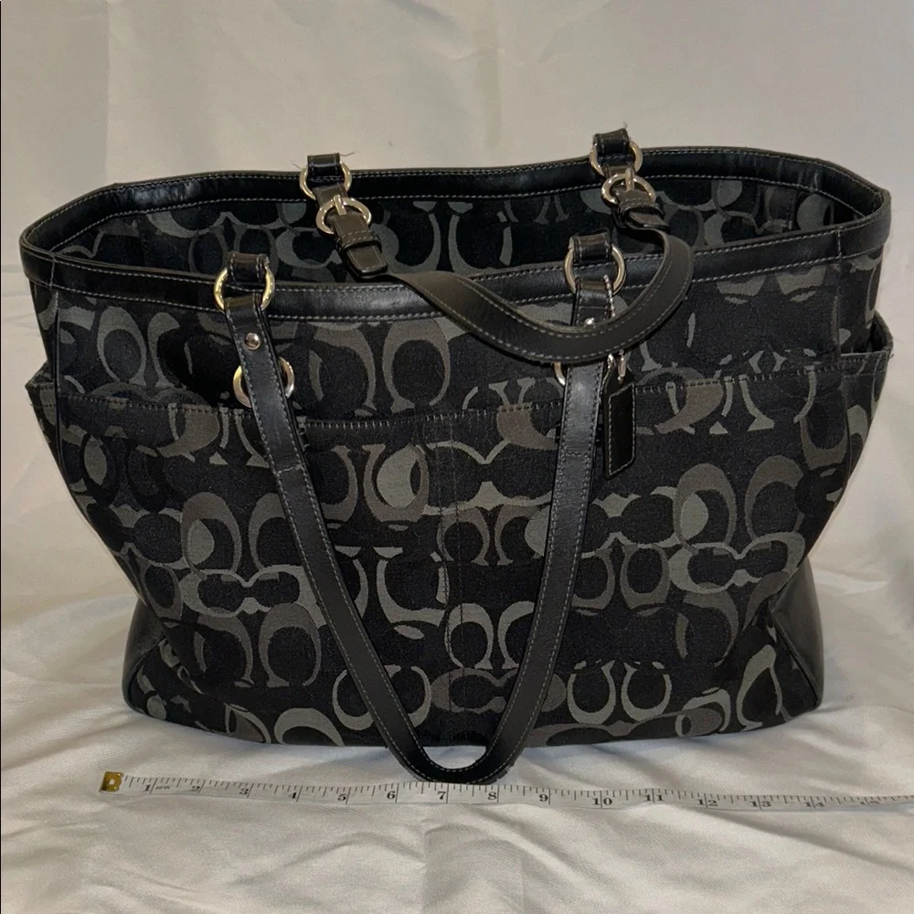 Coach Black and Gray Signature Baby Bag - Picture 3 of 14